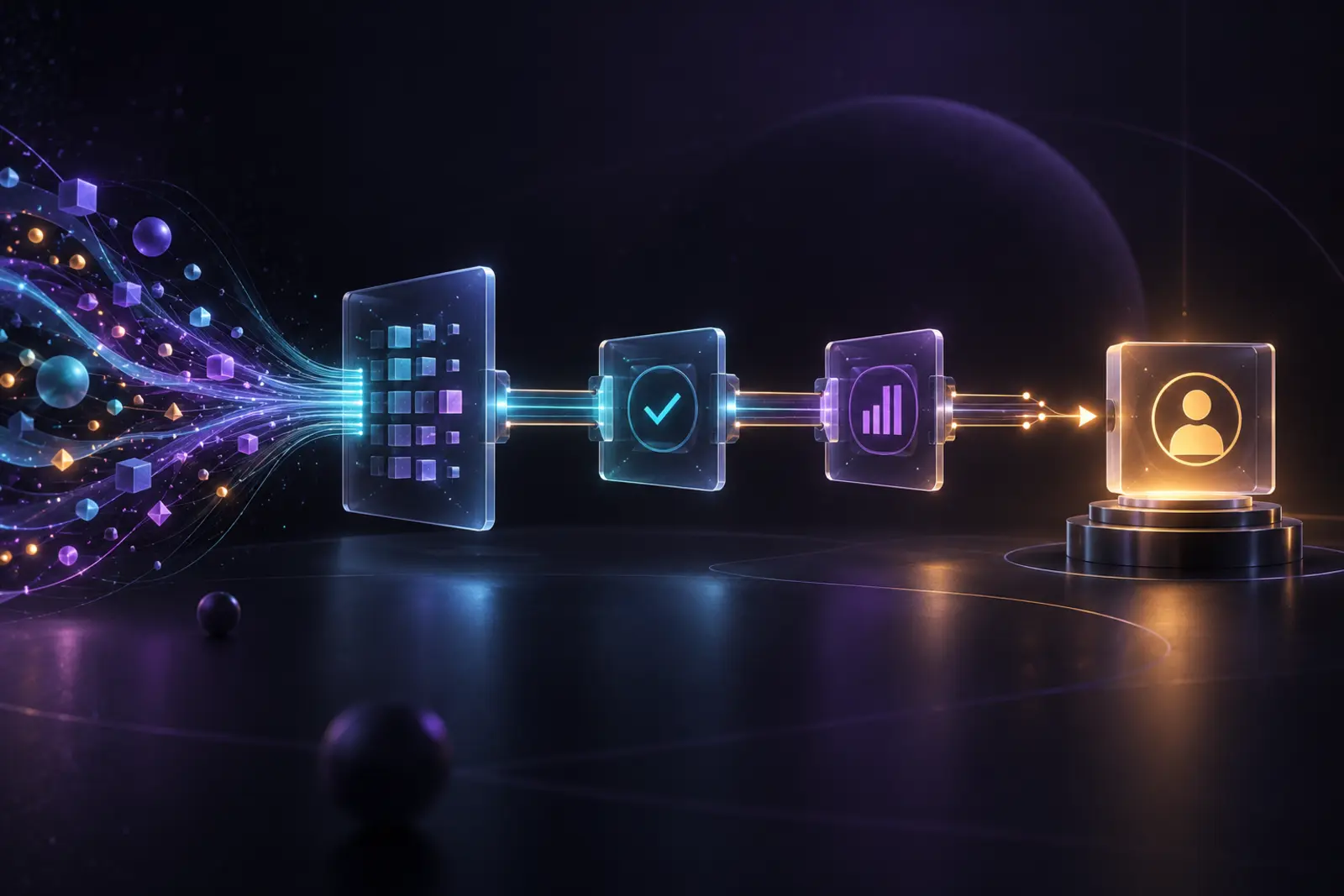 Bounded AI workflow with structured extraction, validation, scoring and human handoff